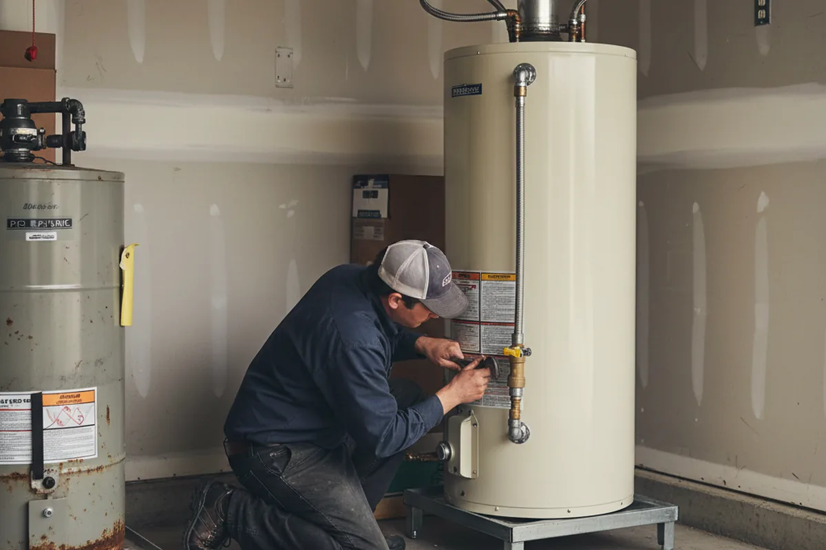 Water heater and shutoff valve replacement in Alcova